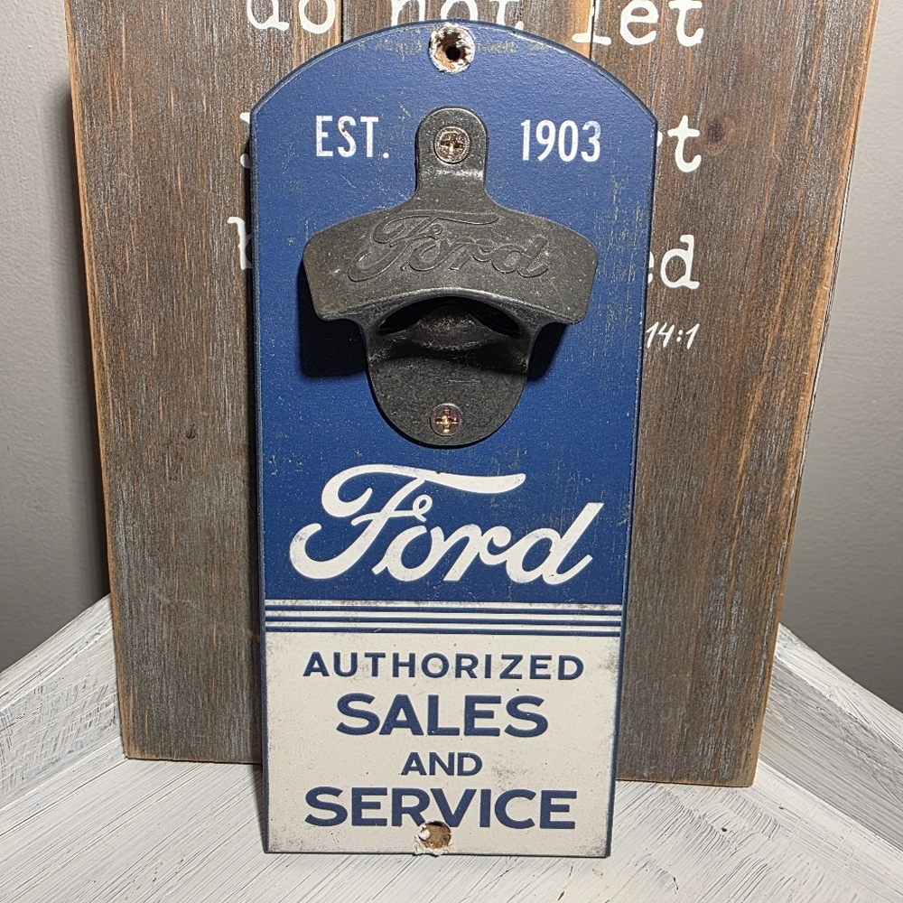 Ford Bottle Opener Barware Wall Mount